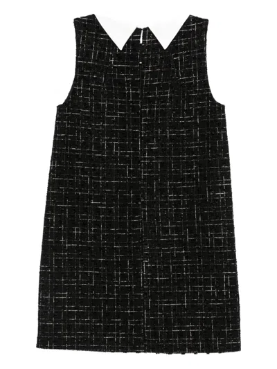 翻领粗花呢连衣裙