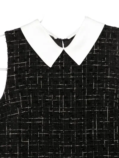 翻领粗花呢连衣裙