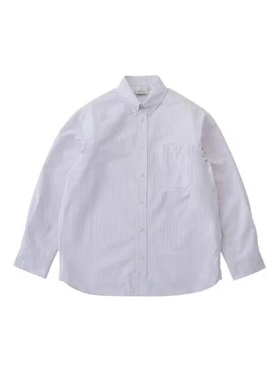 Gramicci Striped Cotton Shirt In White