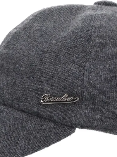 Borsalino Hiker Baseball Cap In Gray