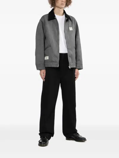 Izzue Logo-patch Jacket In Gray