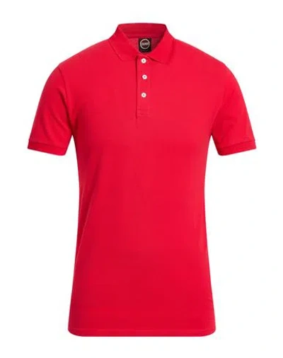 Colmar Man Polo Shirt Red Size L Cotton, Elastane In Red
