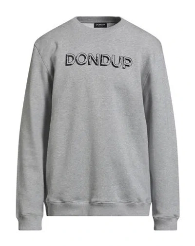 Dondup Man Sweatshirt Grey Size Xxl Cotton In Gray