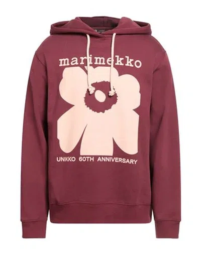 Marimekko Unikko 60th Anniversary Man Sweatshirt Burgundy Size M Cotton, Polyester In Purple