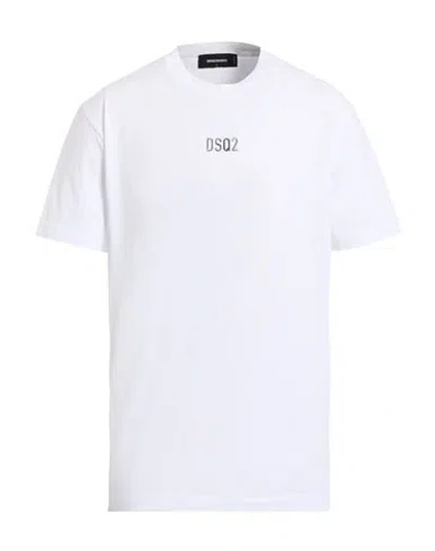 Dsquared2 Man T-shirt White Size L Cotton In White