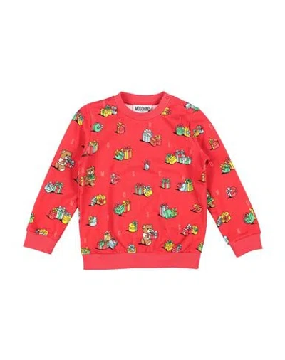 Moschino Baby Newborn Boy Sweatshirt Red Size 3 Cotton, Elastane In Red