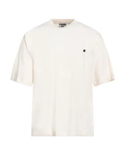 A Paper Kid Man T-shirt Cream Size L Cotton In Neutral