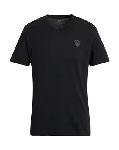 Ea7 Man T-shirt Black Size 3xl Cotton In Black