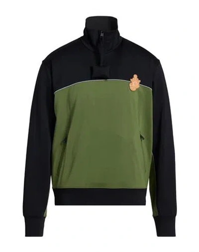 Moncler Genius 1 Moncler Jw Anderson Man Sweatshirt Military Green Size Xl Polyester, Elastane In Multi