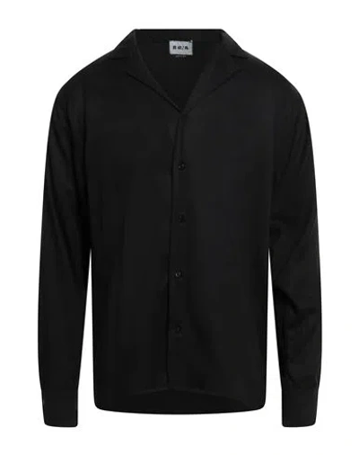 Berna Man Shirt Black Size Xxl Tencel In Black