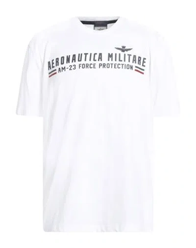 Aeronautica Militare Man T-shirt White Size Xxl Cotton In White