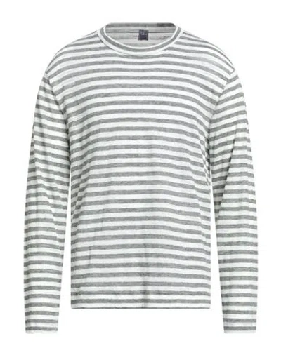 Fedeli Man T-shirt Sage Green Size 46 Linen In Multi