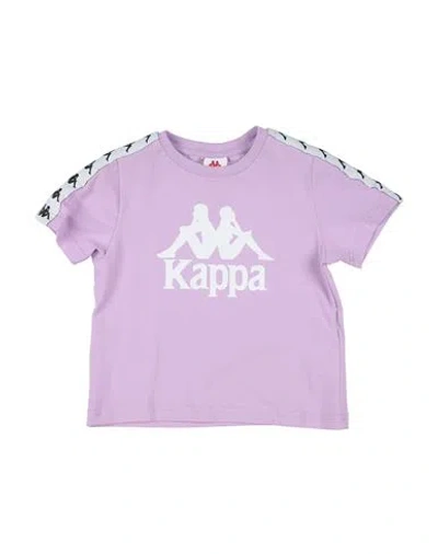 Kappa Toddler Boy T-shirt Lilac Size 6 Cotton, Elastane In Purple