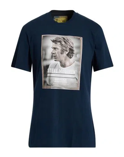 Barbour Man T-shirt Navy Size L Cotton In Blue