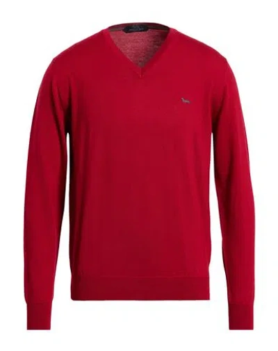 Harmont & Blaine Man Sweater Red Size L Wool In Red