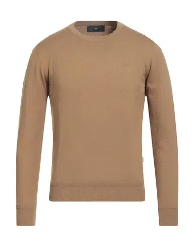 Liu •jo Man Man Sweater Camel Size 3xl Cotton, Polyester, Wool In Brown