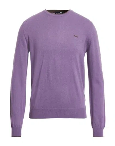Harmont & Blaine Man Sweater Purple Size 3xl Wool, Viscose, Polyamide, Cashmere In Purple