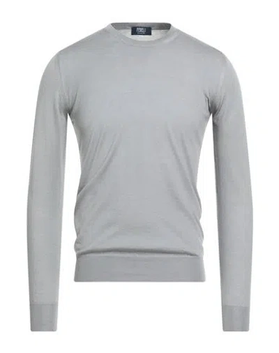 Fedeli Man Sweater Grey Size 36 Cashmere, Silk In Gray