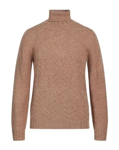 Become Man Turtleneck Light Brown Size 42 Acrylic, Wool, Polyester, Polyamide In Neutral