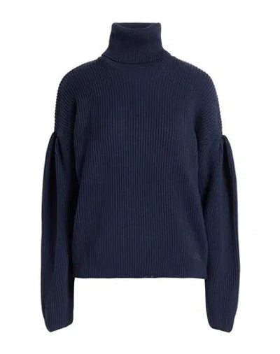 Jacob Cohёn Woman Turtleneck Midnight Blue Size M Virgin Wool In Blue