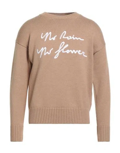 Lardini Man Sweater Camel Size 40 Wool In Neutral