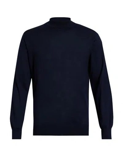 Gioferrari Man Turtleneck Blue Size 50 Merino Wool In Blue