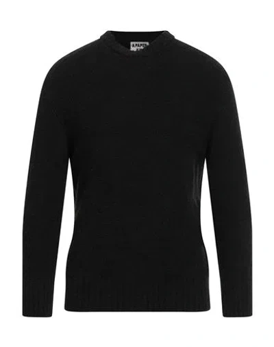 A Paper Kid Man Sweater Black Size Xl Polyacrylic, Polyamide, Wool, Viscose In Black