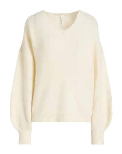 Tensione In Woman Sweater Cream Size Onesize Alpaca Wool, Polyamide, Wool, Elastane In White