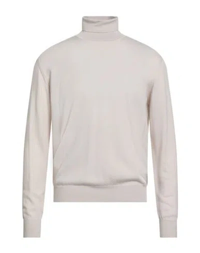 Herno Man Turtleneck Ivory Size 46 Virgin Wool In White