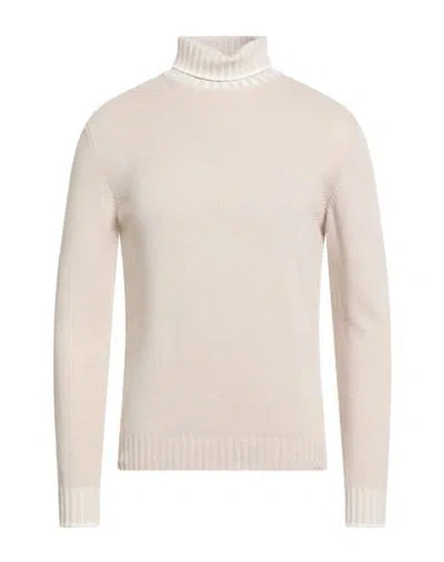 Heritage Man Turtleneck Beige Size 46 Polyamide, Wool, Viscose, Cashmere In Pink