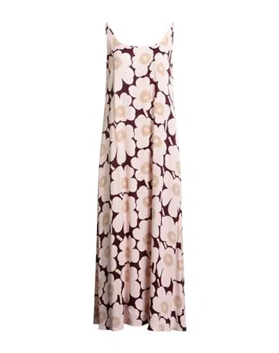 Marimekko Woman Maxi Dress Pink Size 10 Viscose In Metallic
