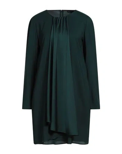 Emporio Armani Woman Mini Dress Dark Green Size 12 Polyester In Green
