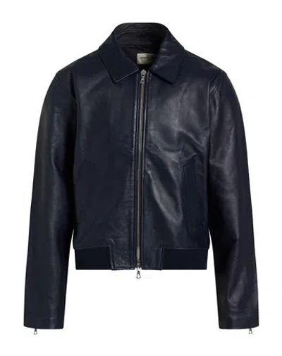 Officine Generale Officine Générale Man Jacket Midnight Blue Size Xxl Lambskin In Blue