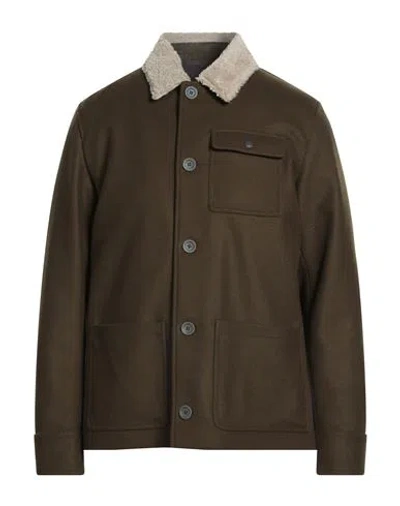 Herno Man Jacket Military Green Size 40 Wool, Polyamide, Polyester In Green