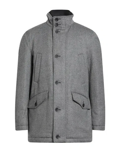Herno Man Jacket Grey Size 40 Virgin Wool, Cashmere, Polyurethane, Polyamide, Polyester In Gray