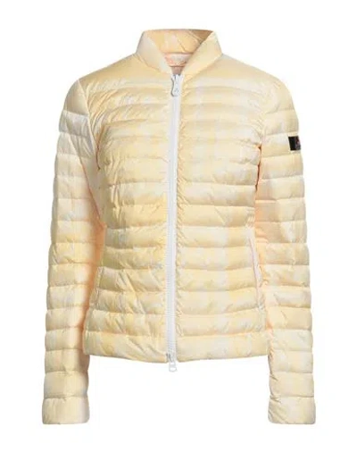 Peuterey Woman Puffer Yellow Size 6 Polyester In Yellow