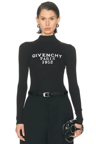 Givenchy Turtleneck Logo Wool-cashmere Sweater In Black