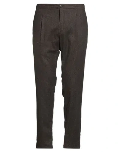 At.p.co At. P.co Man Pants Dark Brown Size 38 Virgin Wool, Polyester, Elastane In Brown