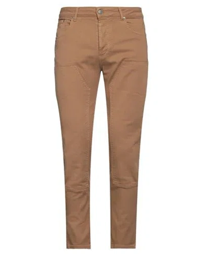 Daniele Alessandrini Homme Man Pants Camel Size 32 Cotton, Elastane In Sand