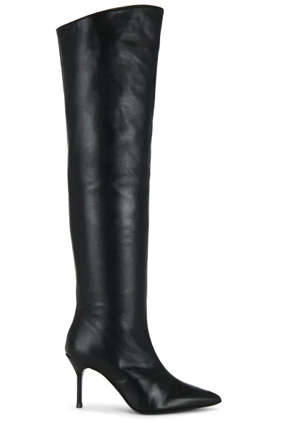 Staud Sebastian Leather Over-the-knee Boots In Black