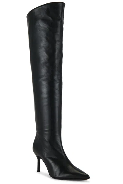 Staud Sebastian Leather Over-the-knee Boots In Black