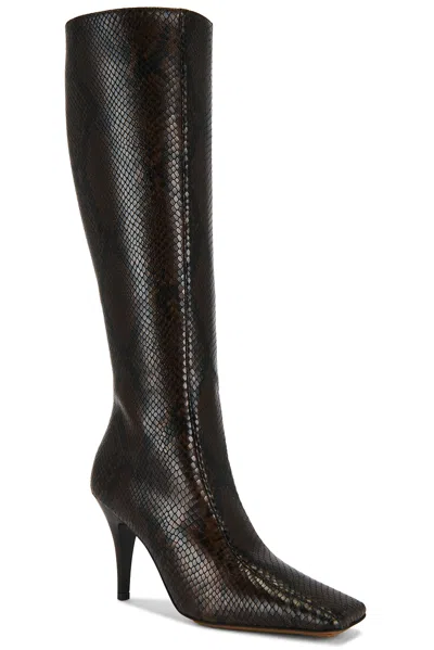 Stella Mccartney Snake Print Alter Mat Boot In Brown