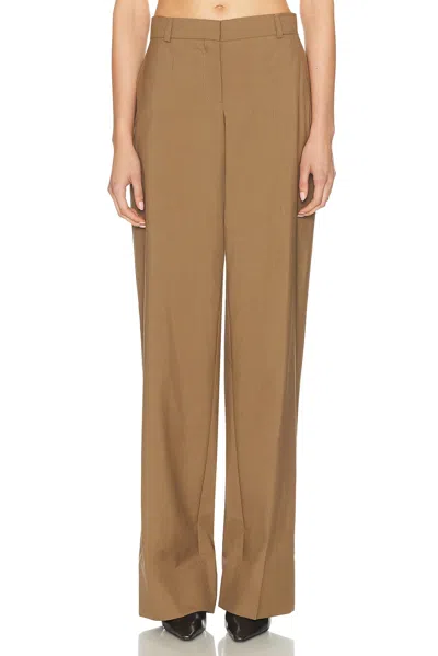 Stella Mccartney Canvas Tailoring Flared Trouser In Brown