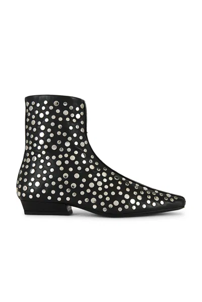 Staud Wally Studded Leather Ankle Boots In Multi