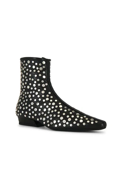 Staud Wally Studded Leather Ankle Boots In Multi