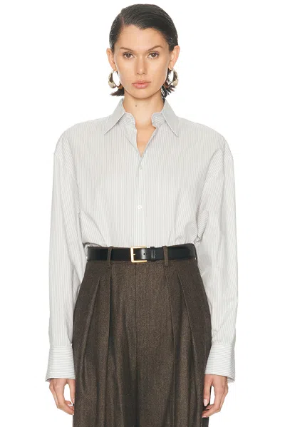 Saint Laurent Button Up Top In Gray