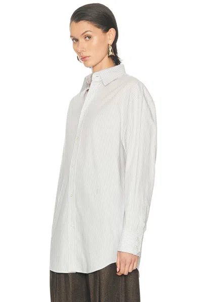 Saint Laurent Button Up Top In Gray