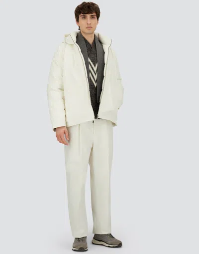 Herno Zigzag-pattern Collared Sweater In Gray