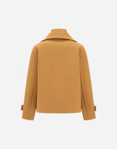 Herno Sailing-inspired Camel Jacket With Removable Bib In Brown