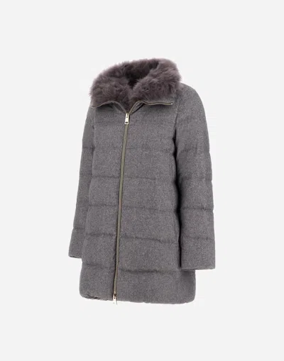 Herno A-shape Jacket In Taffeta In Gray